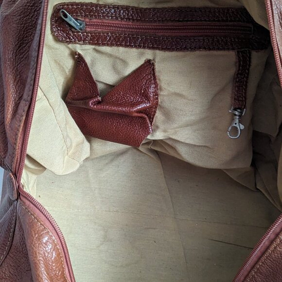 Brazilian cognac leather handbag - Picture 6 of 12